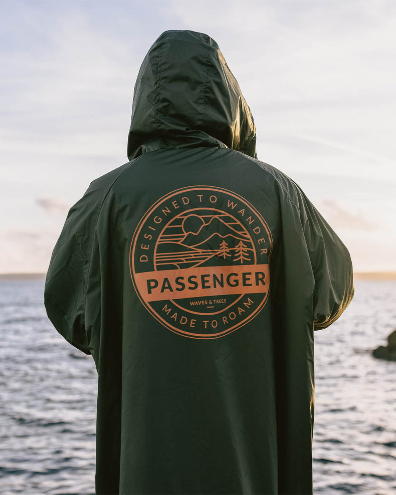 Passenger Waves Recycled Sherpa Lined Changing Robe Khaki