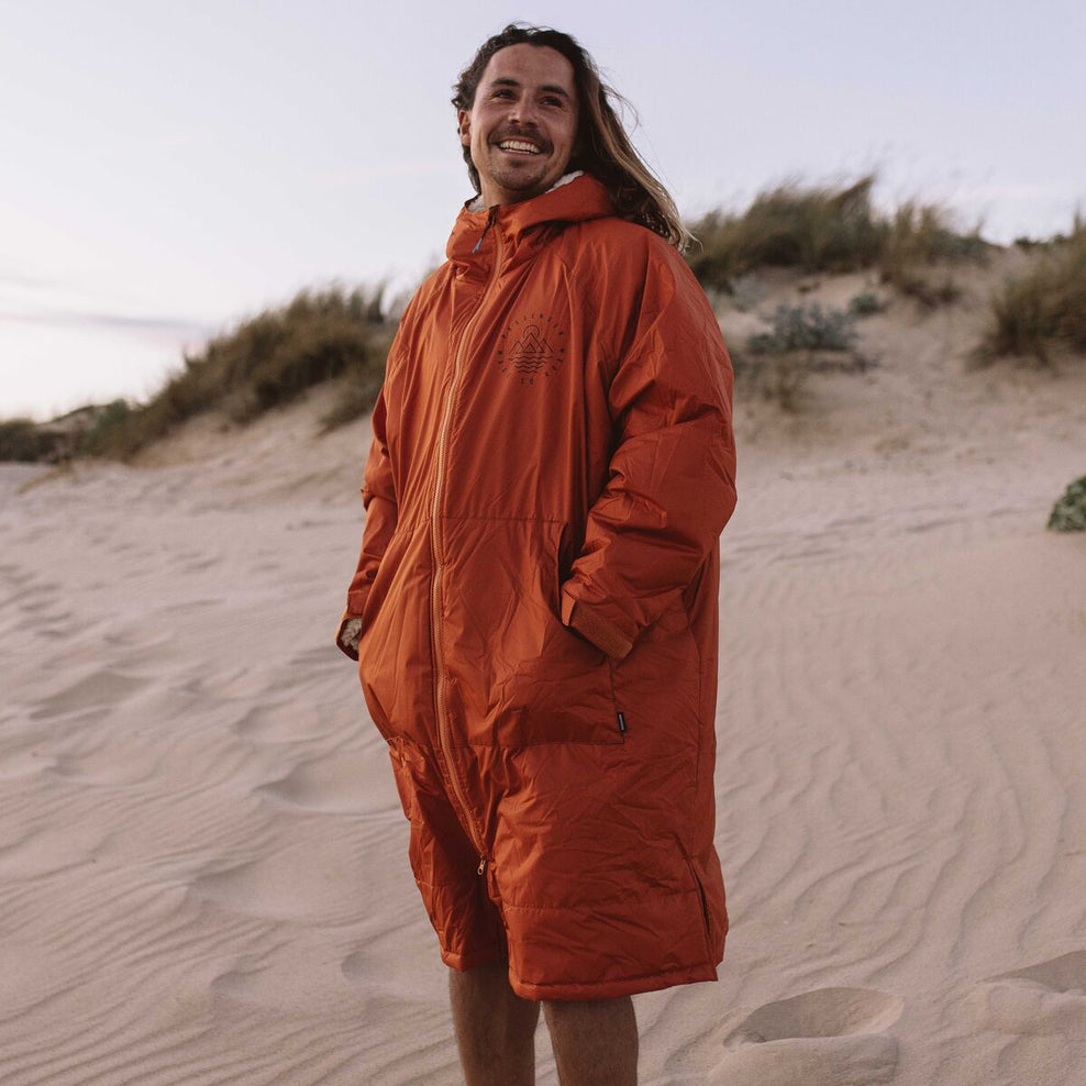Passenger's Escapism Recycled Sherpa Lined Changing Robe Rust