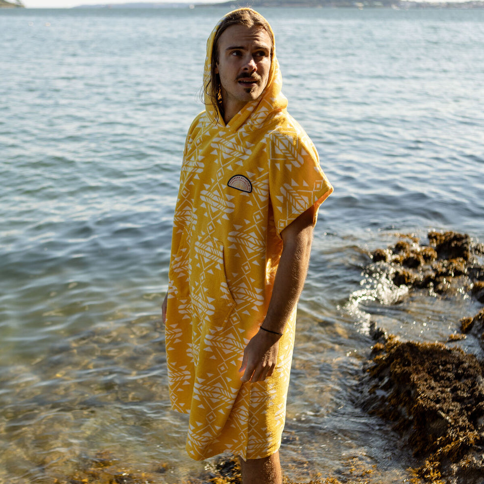 Passenger Baja Recycled Towel Poncho Yellow Coast