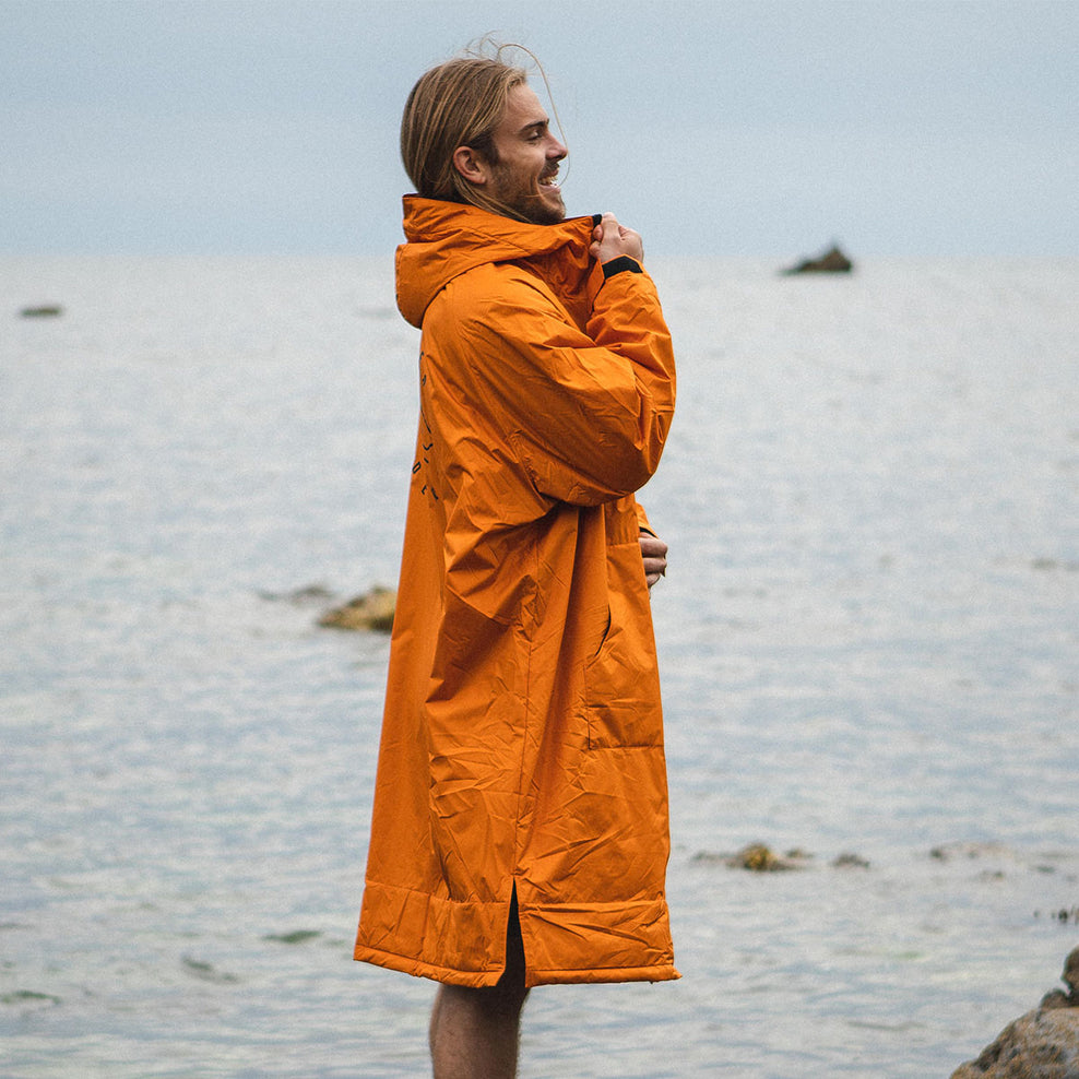 Passenger's Escapism Recycled Towel Lined Changing Robe Sunrise Orange