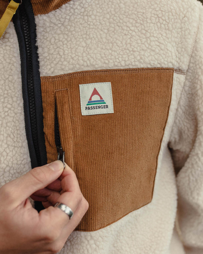 Passenger Trekker Recycled Deep-Pile Sherpa Fleece Warm Ivory