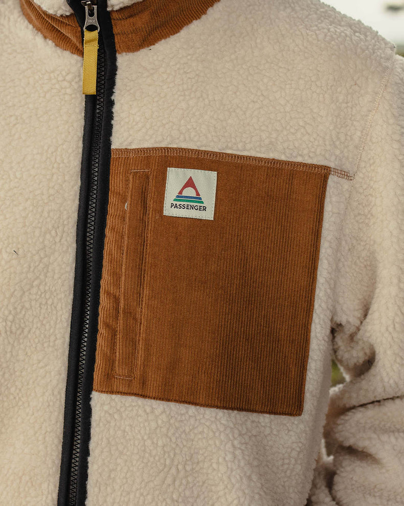 Passenger Trekker Recycled Deep-Pile Sherpa Fleece Warm Ivory