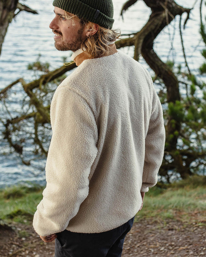 Passenger Trekker Recycled Deep-Pile Sherpa Fleece Warm Ivory