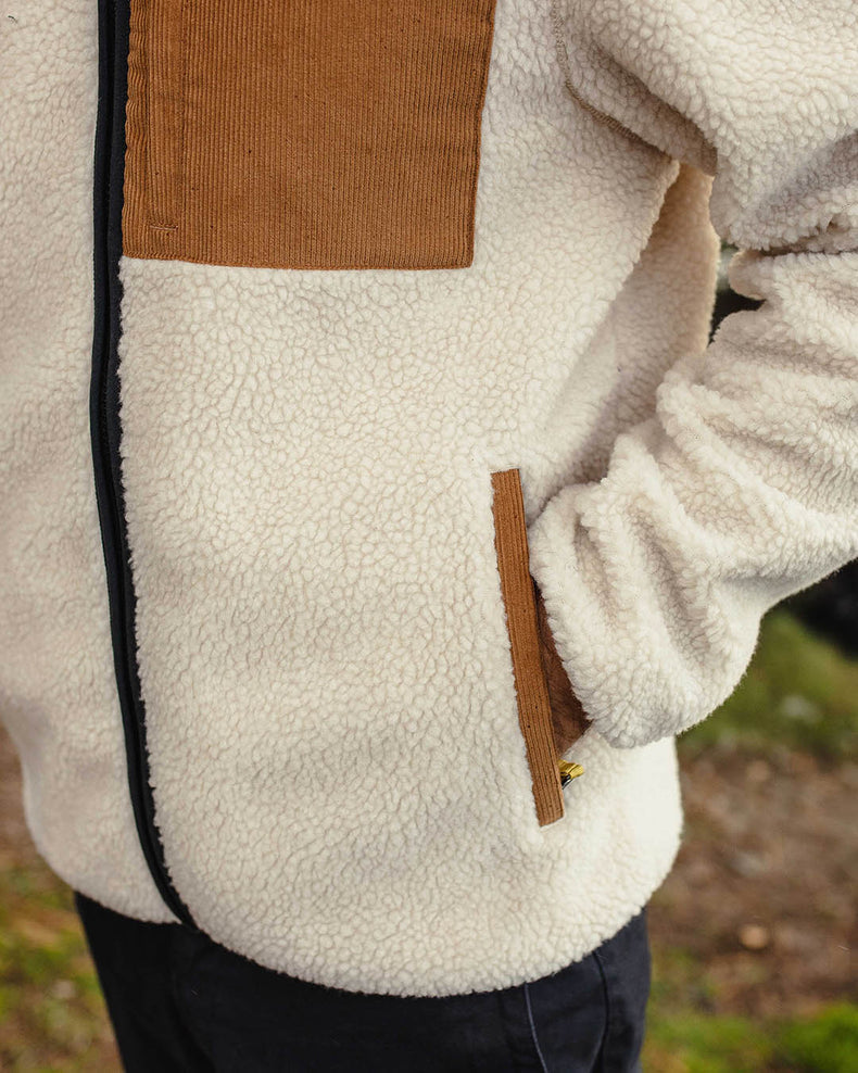 Passenger Trekker Recycled Deep-Pile Sherpa Fleece Warm Ivory