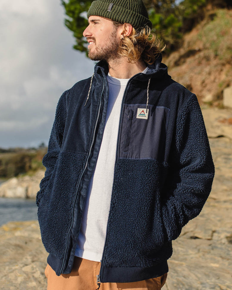 Passenger Adventure Recycled Deep-Pile Sherpa Fleece Deep Navy