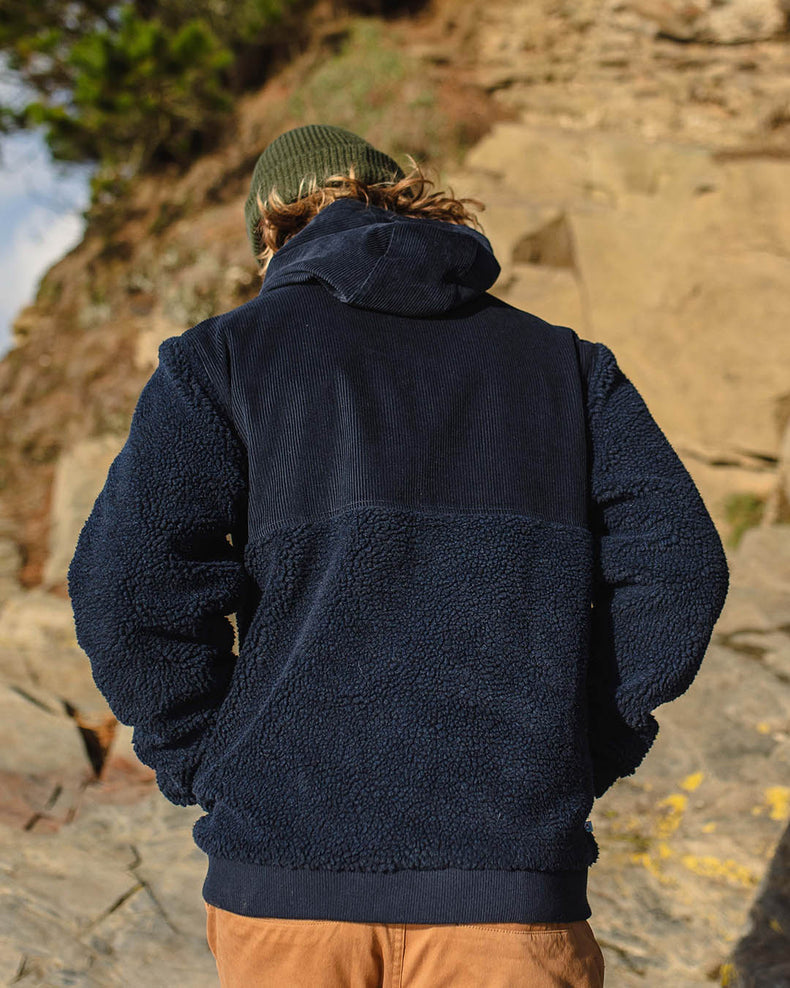 Passenger Adventure Recycled Deep-Pile Sherpa Fleece Deep Navy