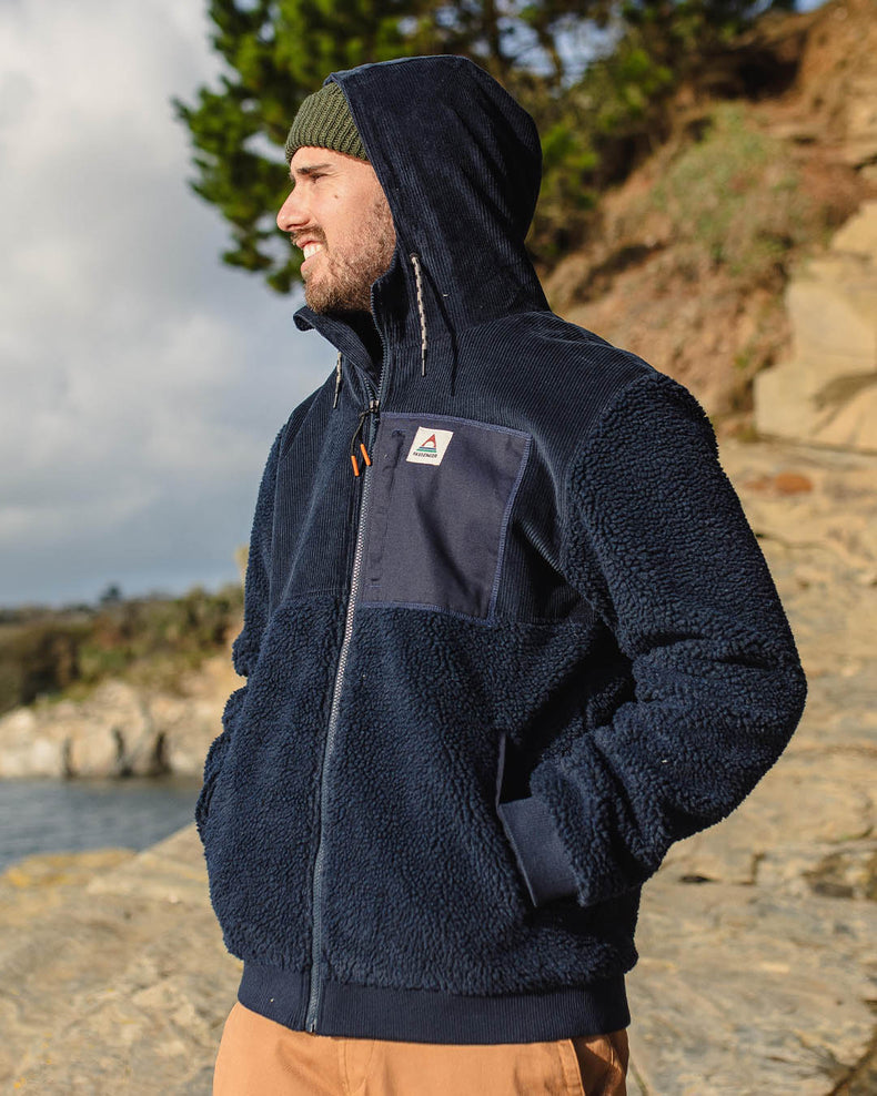 Passenger Adventure Recycled Deep-Pile Sherpa Fleece Deep Navy