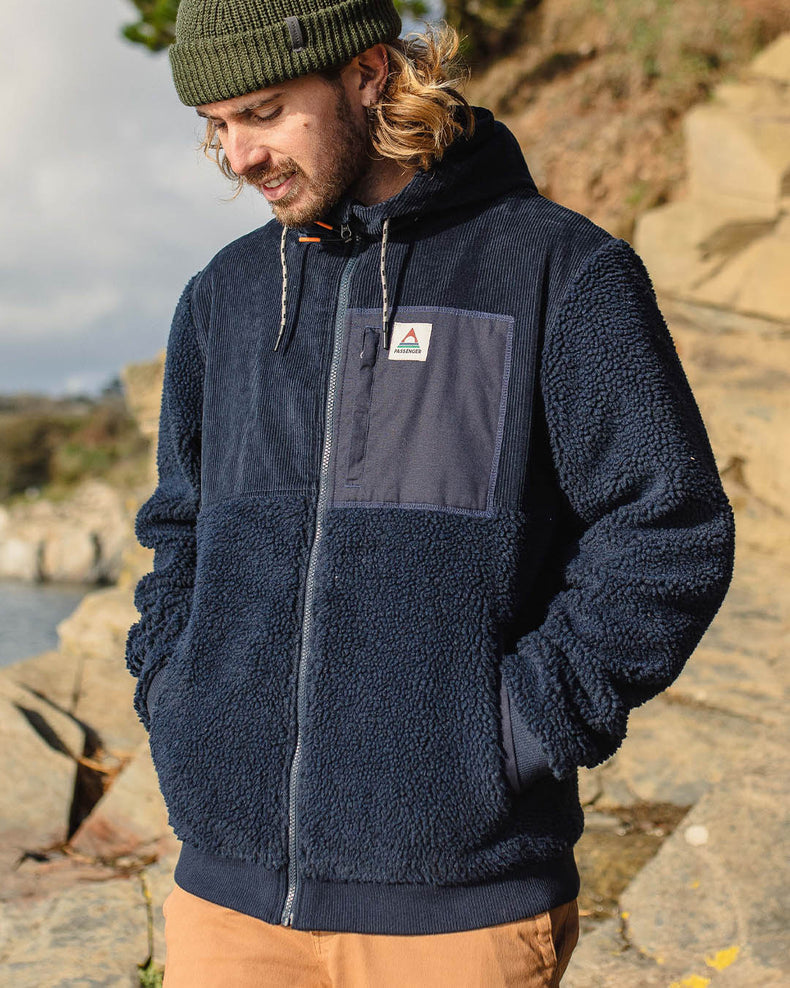 Passenger Adventure Recycled Deep-Pile Sherpa Fleece Deep Navy