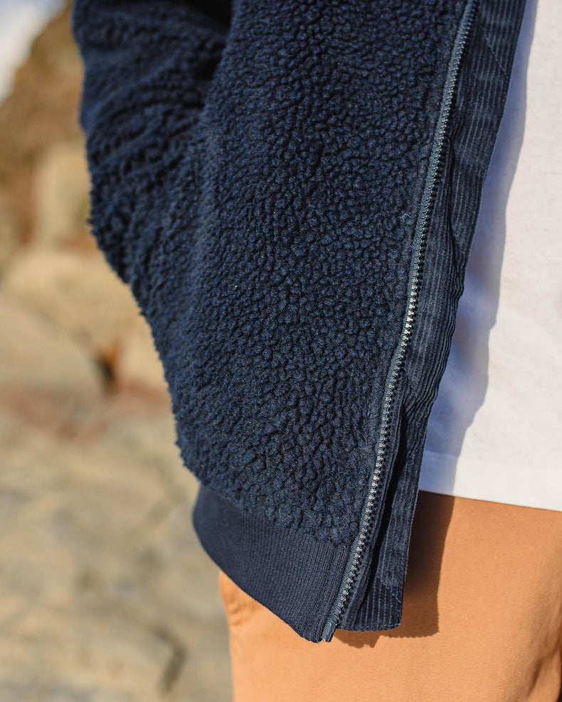 Passenger Adventure Recycled Deep-Pile Sherpa Fleece Deep Navy