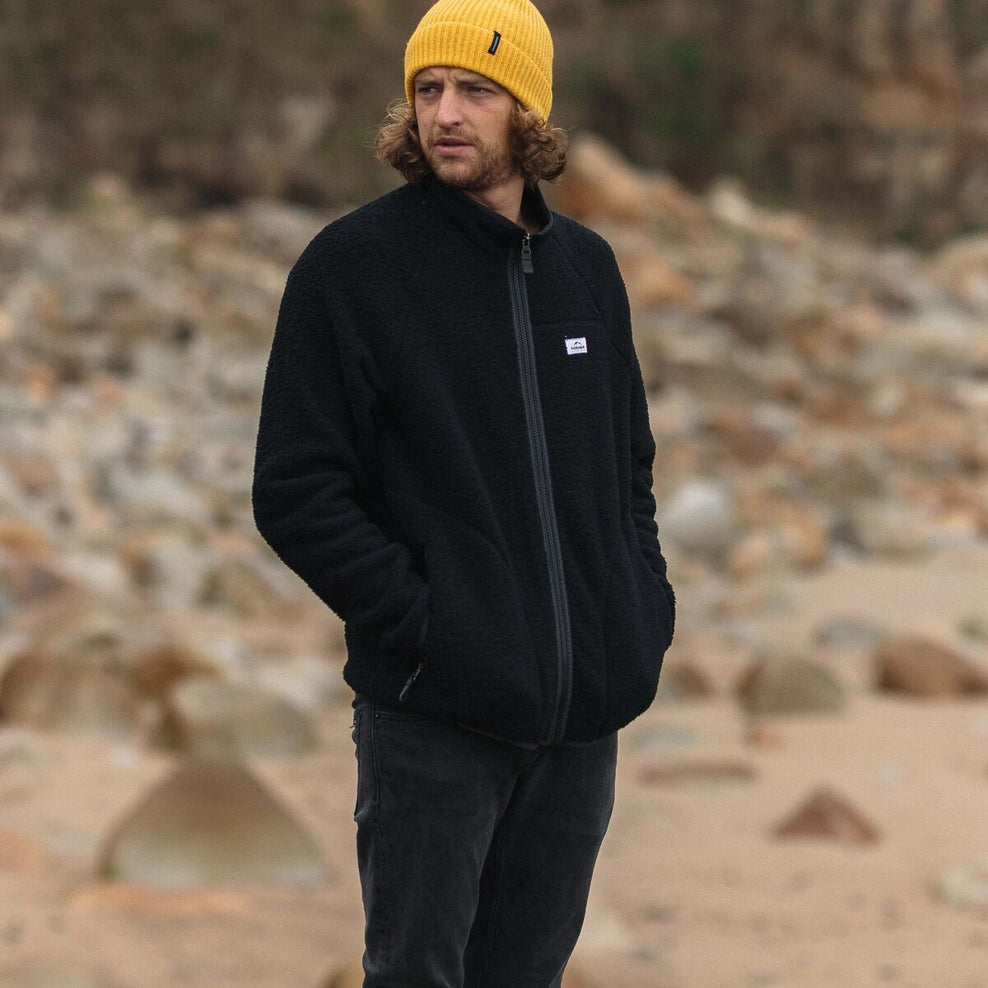 Passenger Tripper Full Zip Recycled Sherpa Fleece Black