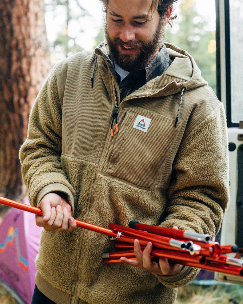 Passenger Adventure Recycled Deep-Pile Sherpa Fleece Biscuit