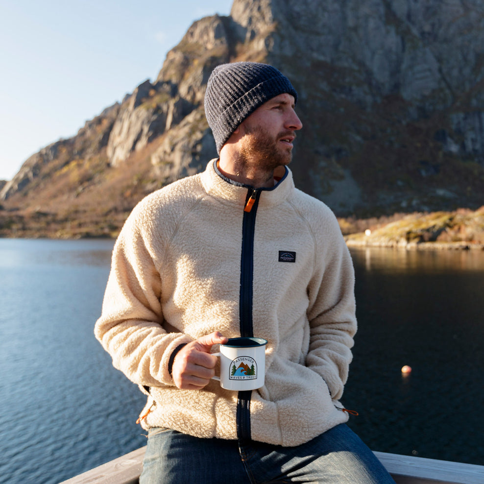 Passenger Tripper Full Zip Recycled Sherpa Fleece Oatmeal
