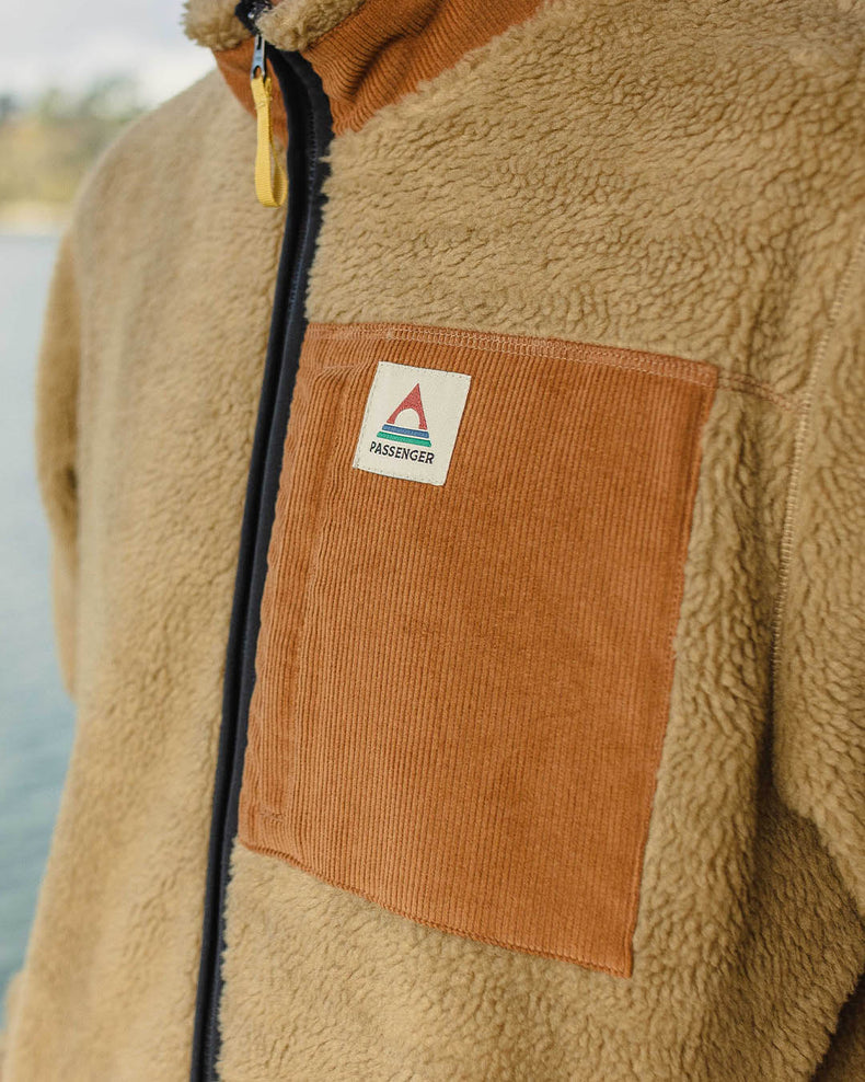 Passenger Trekker Recycled Deep-Pile Sherpa Fleece Biscuit