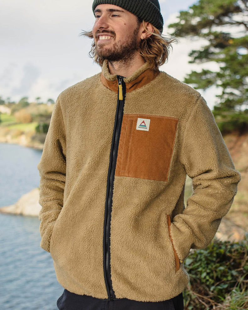 Passenger Trekker Recycled Deep-Pile Sherpa Fleece Biscuit
