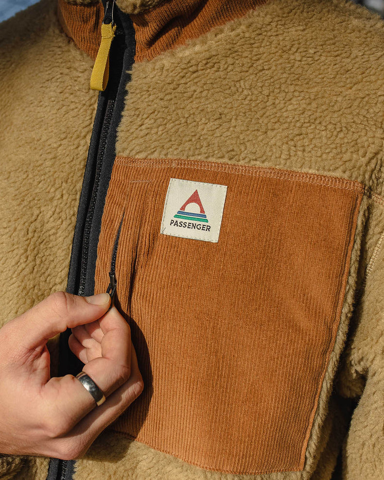 Passenger Trekker Recycled Deep-Pile Sherpa Fleece Biscuit