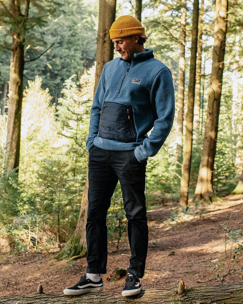 Passenger Oceanside Recycled Polar-Lined Sherpa Fleece Blue Steel