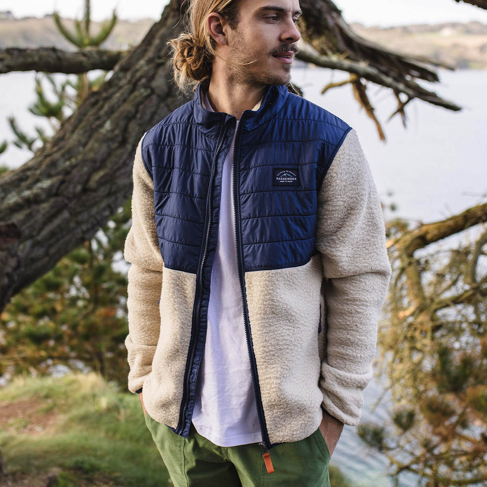 Passenger Fogtrail Full Zip Recycled Sherpa Fleece Oatmeal