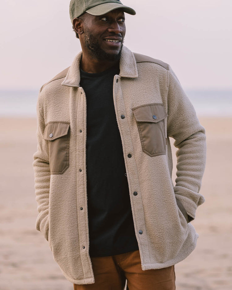 Passenger Spruce Recycled Sherpa Fleece Shirt Oatmeal