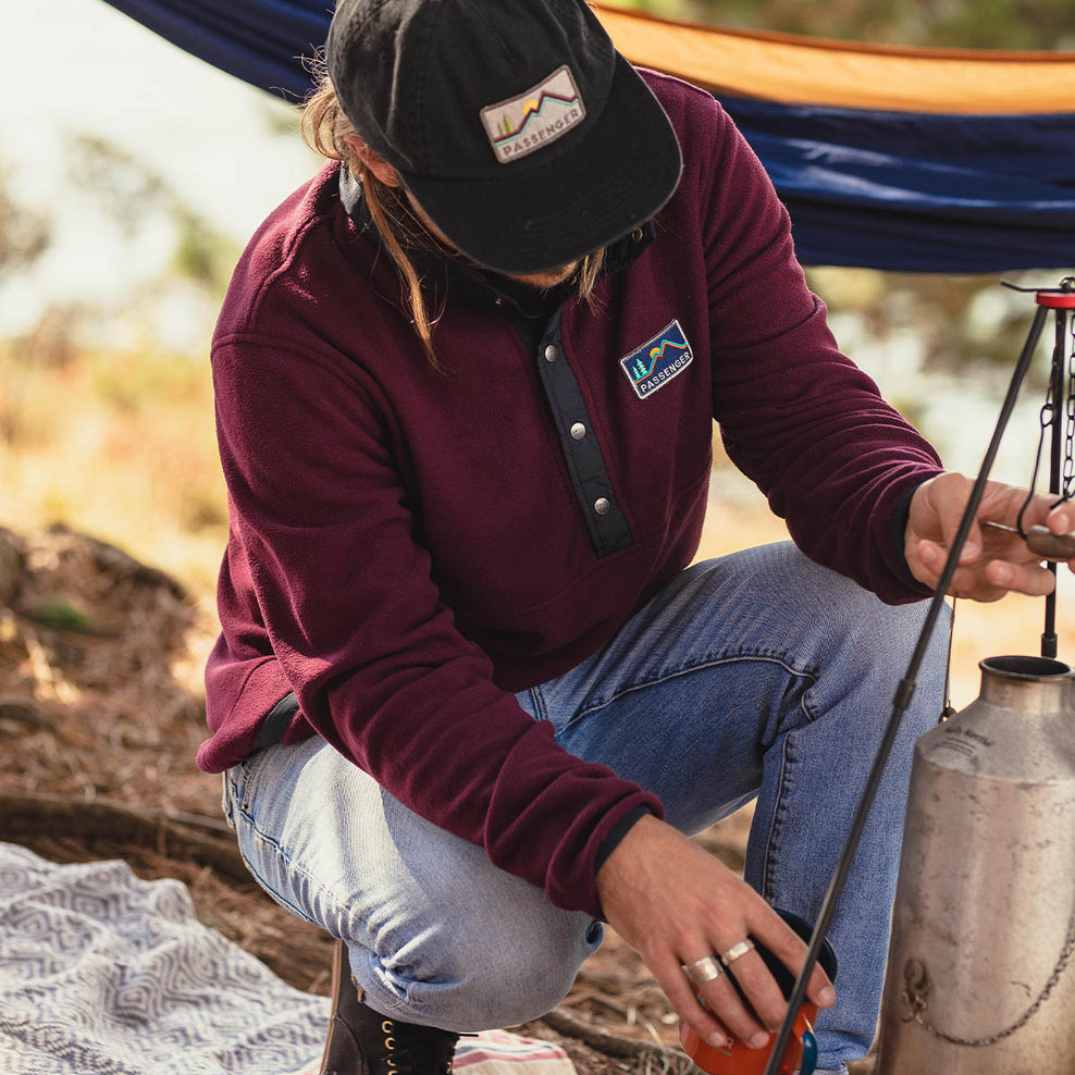 Passenger Adrift Recycled Polar Fleece Wine