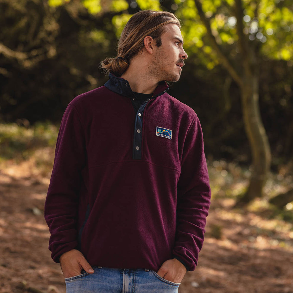 Passenger Adrift Recycled Polar Fleece Wine