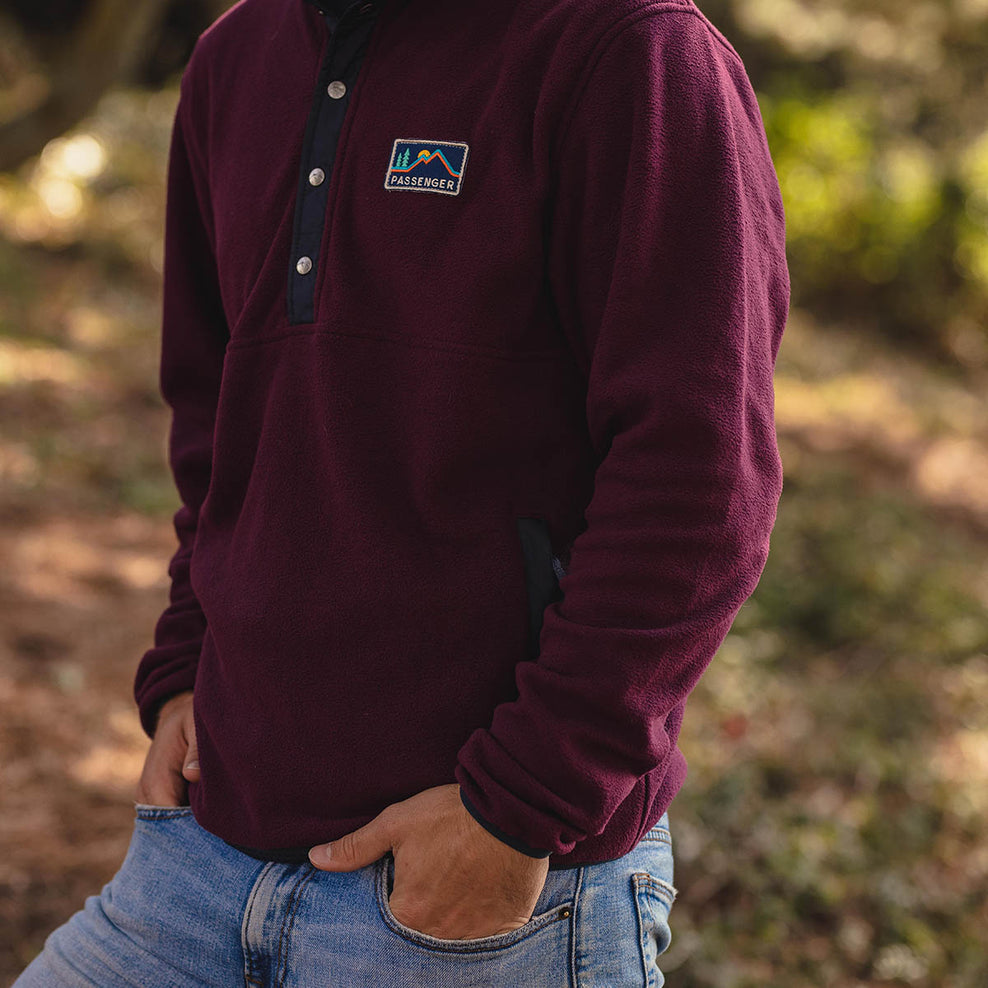 Passenger Adrift Recycled Polar Fleece Wine