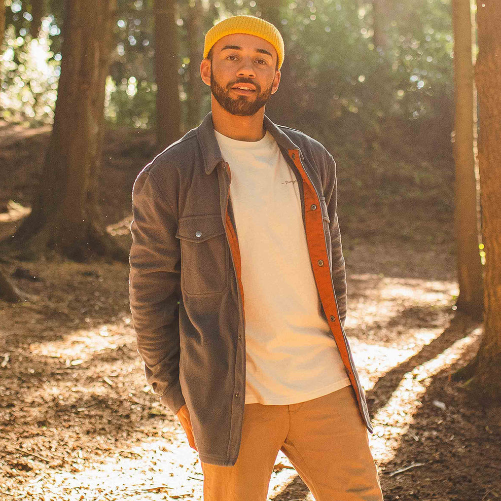 Passenger Maple Recycled Polar Fleece Shirt Turbulence Grey