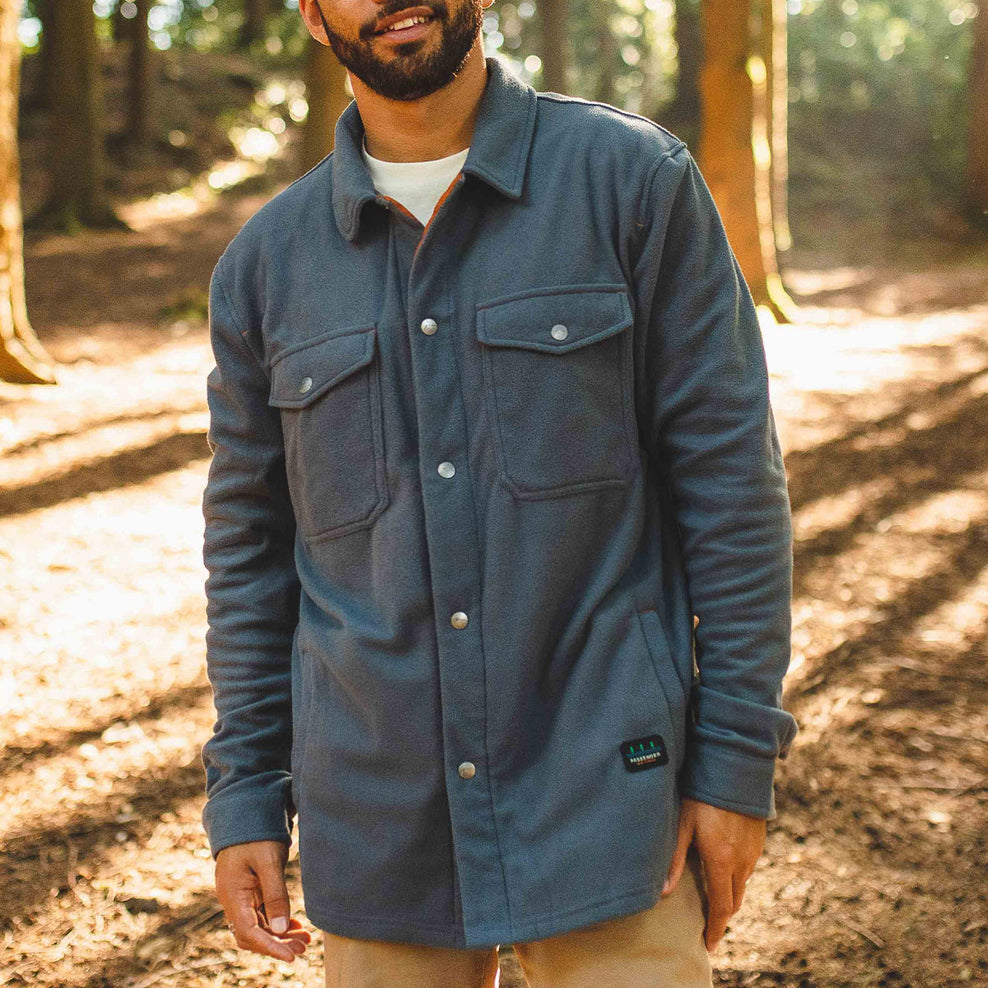 Passenger Maple Recycled Polar Fleece Shirt Turbulence Grey