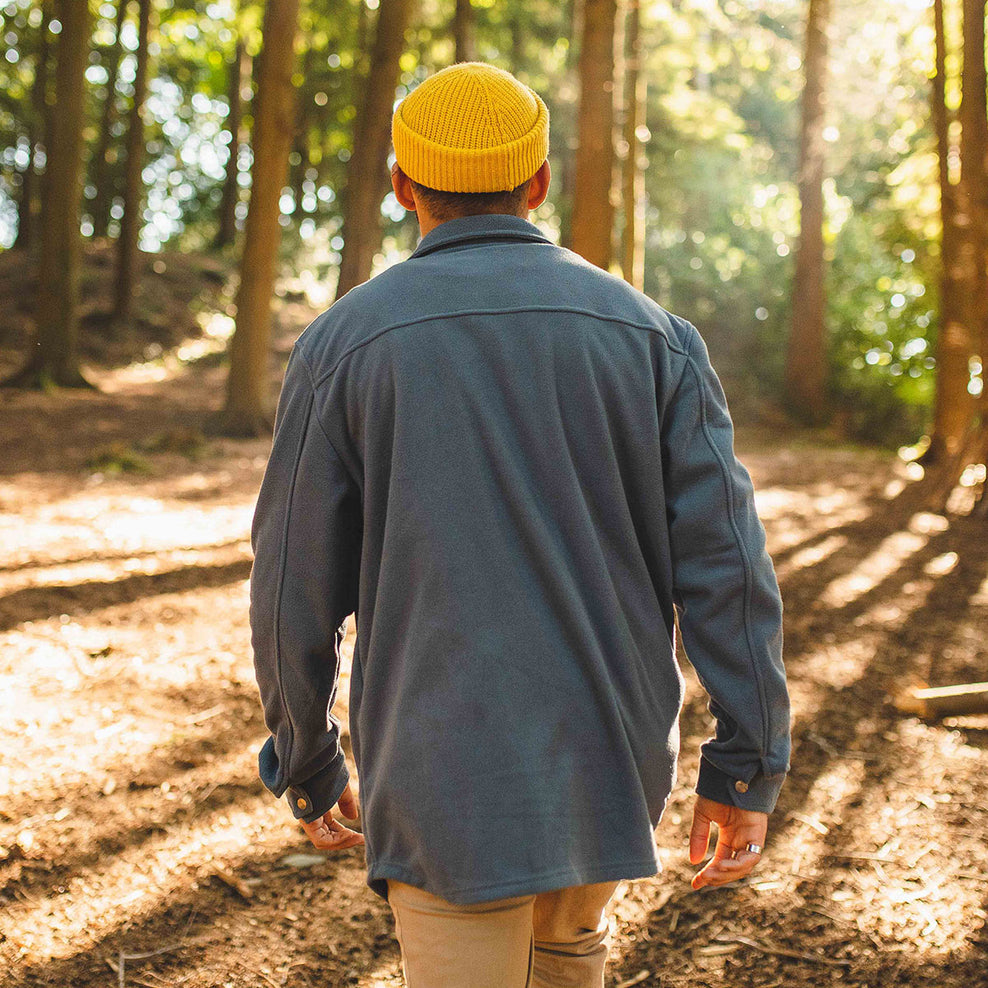 Passenger Maple Recycled Polar Fleece Shirt Turbulence Grey