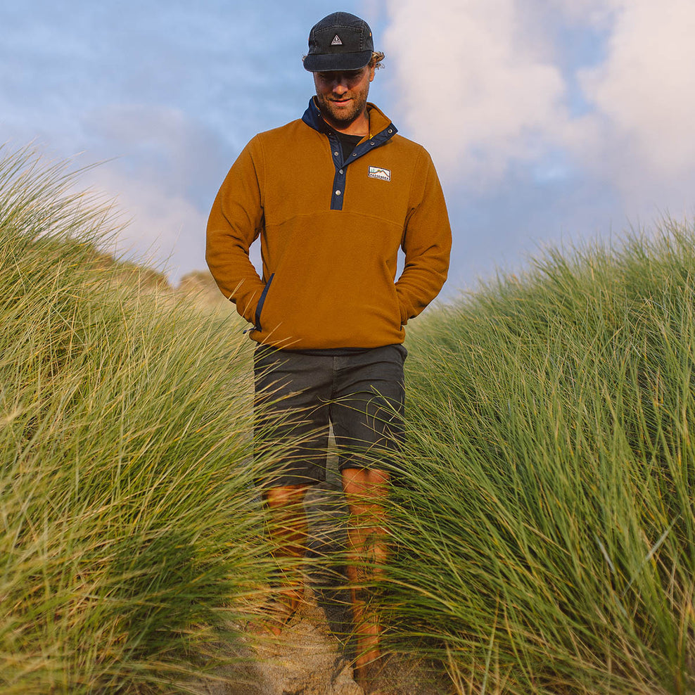 Passenger Adrift Recycled Polar Fleece Golden Brown