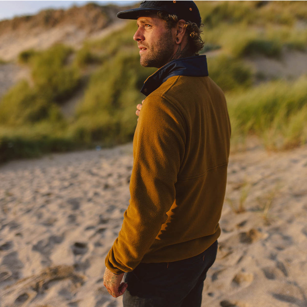 Passenger Adrift Recycled Polar Fleece Golden Brown