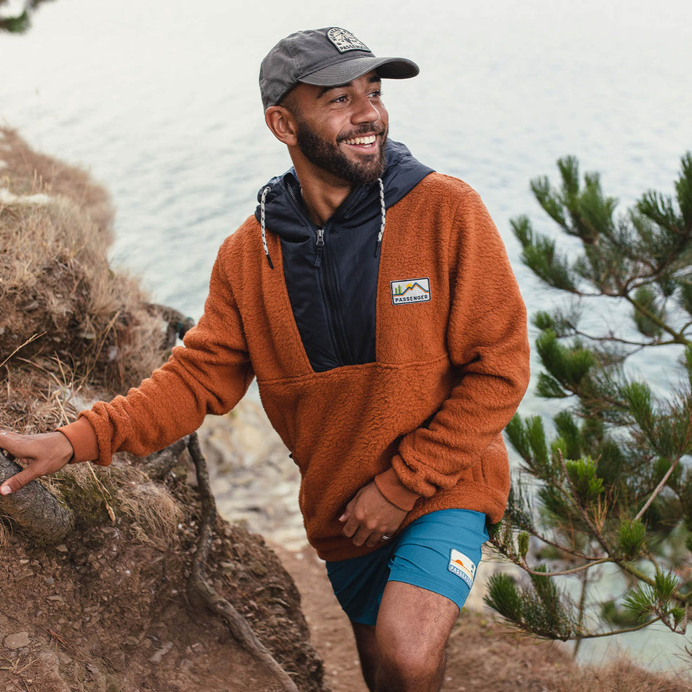 Passenger Spindrift Recycled Sherpa Hooded Fleece Glazed Ginger