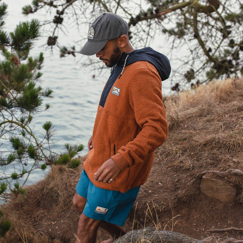 Passenger Spindrift Recycled Sherpa Hooded Fleece Glazed Ginger