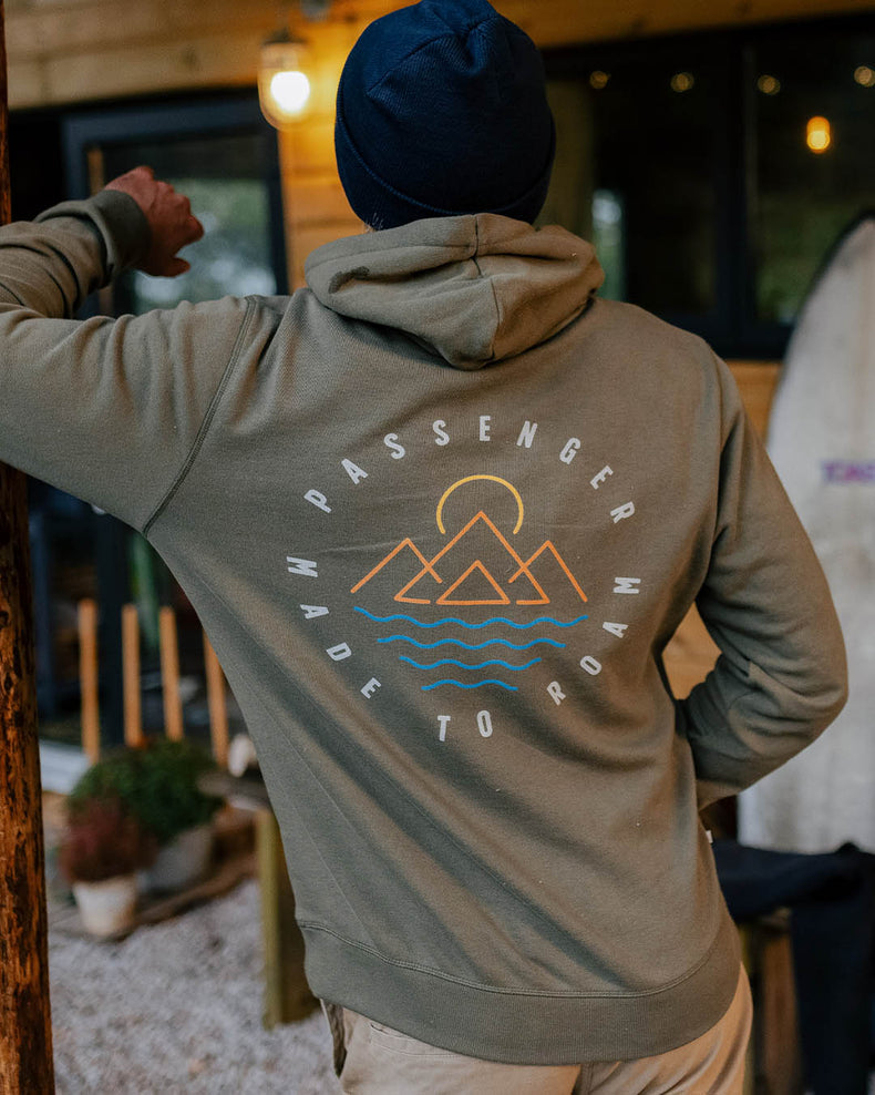 Passenger Escapism Recycled Cotton Hoodie Dusty Olive