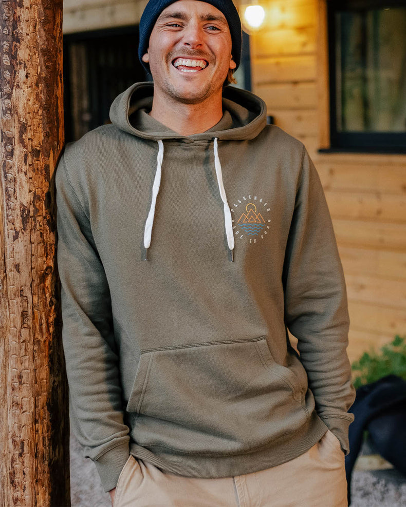 Passenger Escapism Recycled Cotton Hoodie Dusty Olive