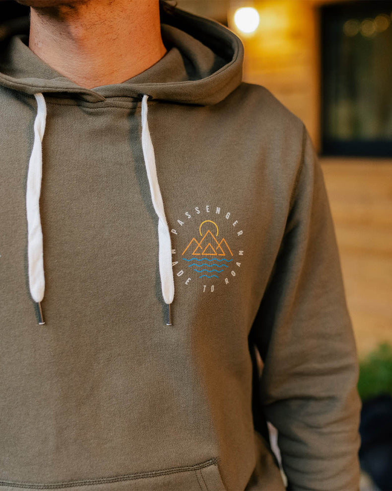 Passenger Escapism Recycled Cotton Hoodie Dusty Olive