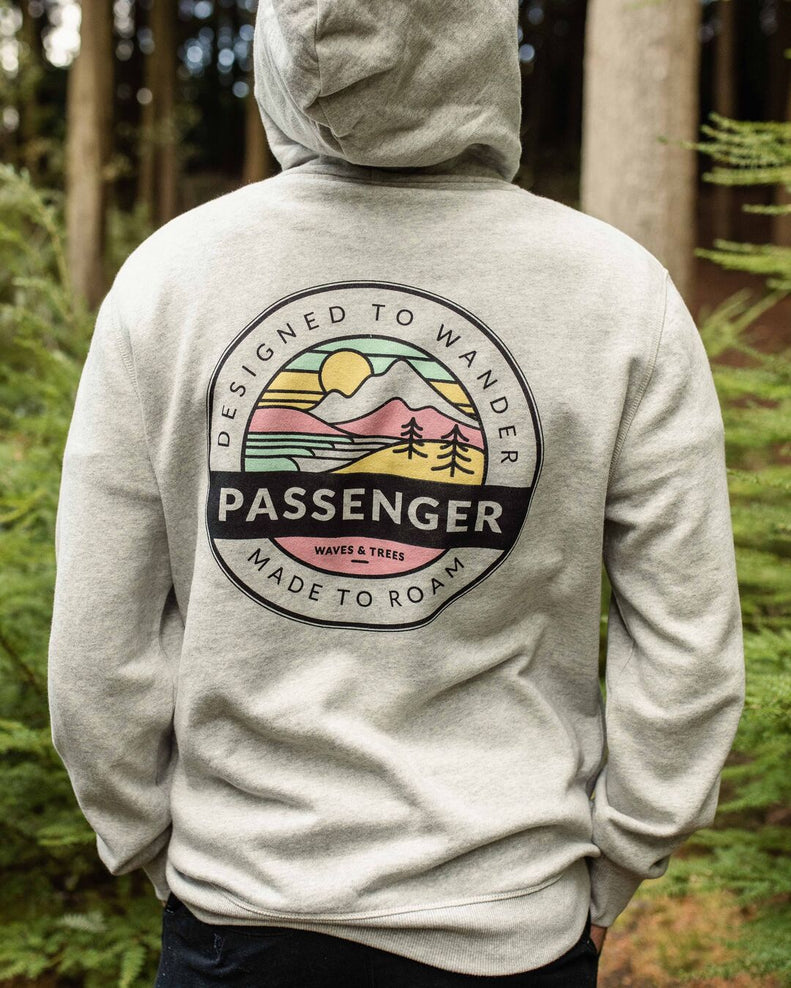 Passenger Odyssey Recycled Cotton Hoodie Grey Marl