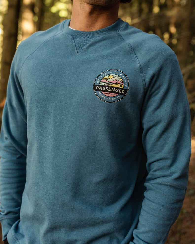 Passenger Odyssey Recycled Cotton Sweatshirt Blue Steel