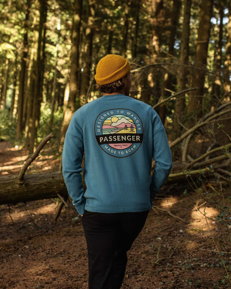 Passenger Odyssey Recycled Cotton Sweatshirt Blue Steel