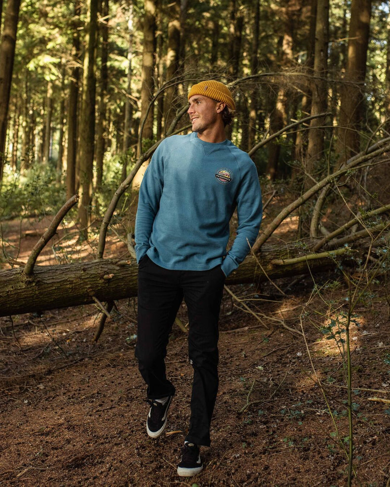 Passenger Odyssey Recycled Cotton Sweatshirt Blue Steel