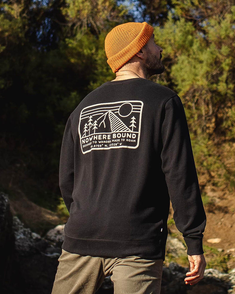 Passenger Nowhere Bound Recycled Cotton Sweatshirt Black