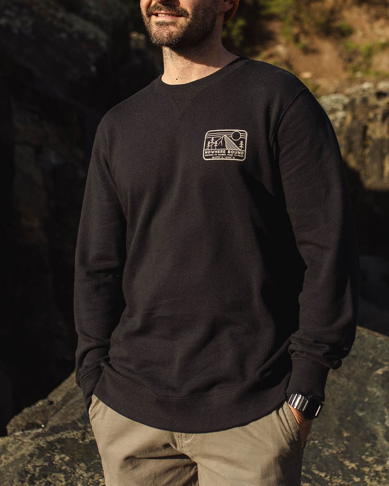Passenger Nowhere Bound Recycled Cotton Sweatshirt Black