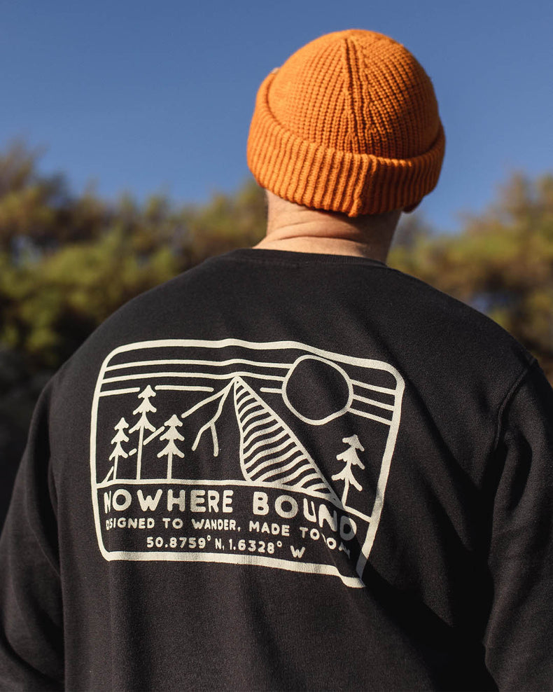 Passenger Nowhere Bound Recycled Cotton Sweatshirt Black