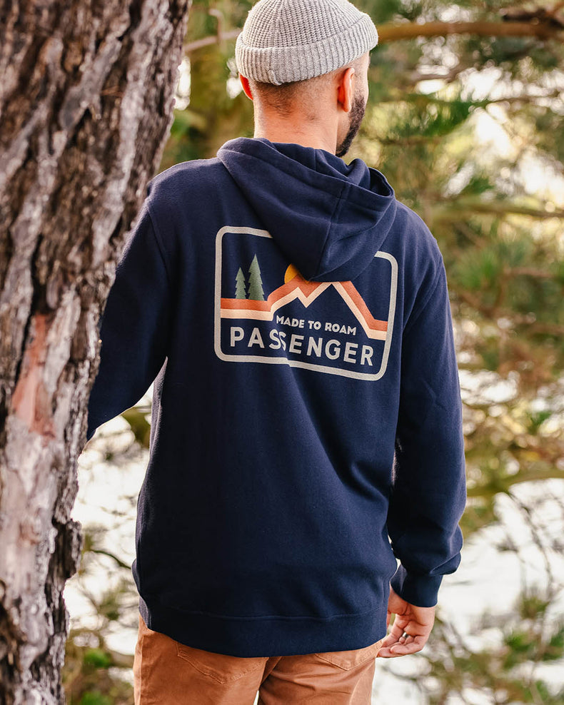 Passenger Made To Roam Recycled Cotton Hoodie Deep Navy