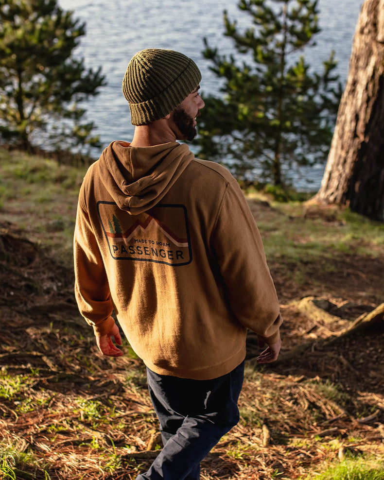 Passenger Made To Roam Recycled Cotton Hoodie Golden Brown