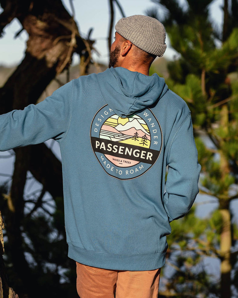 Passenger Odyssey Recycled Cotton Hoodie Blue Steel