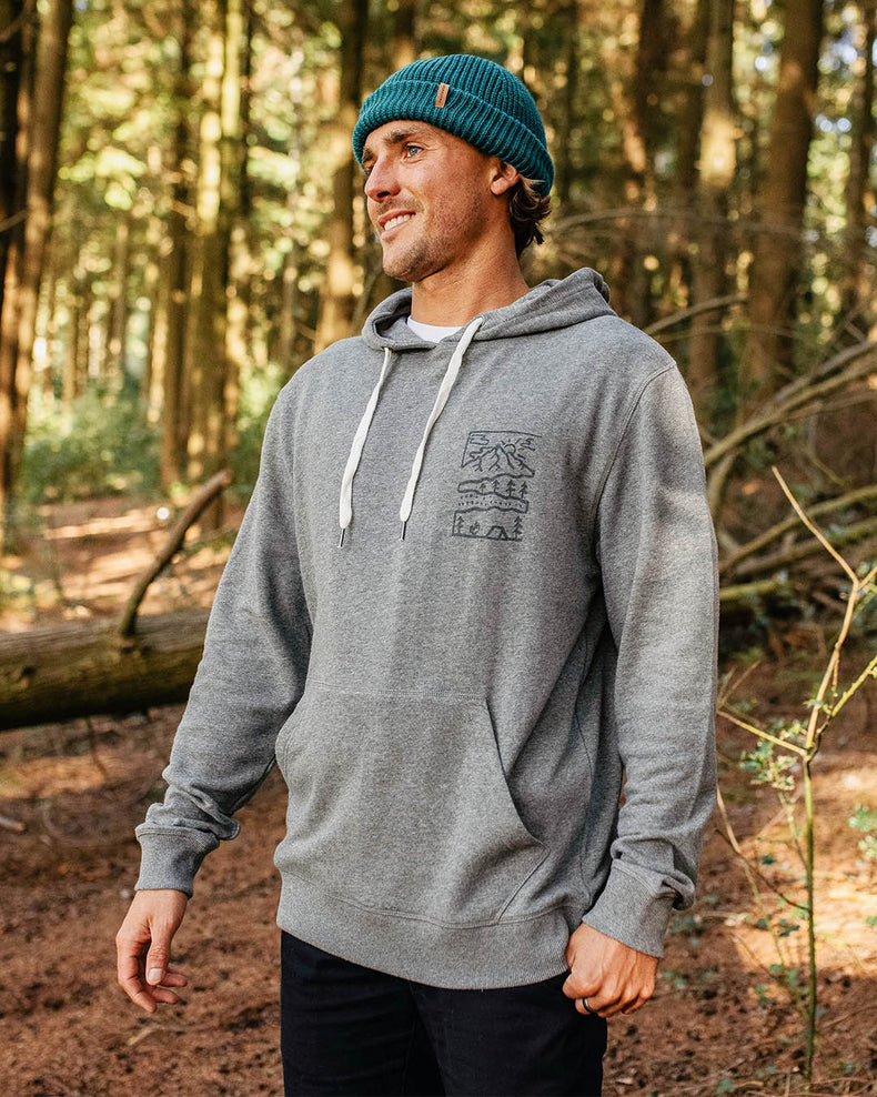 Passenger Nature Recycled Cotton Hoodie Mid Grey Marl