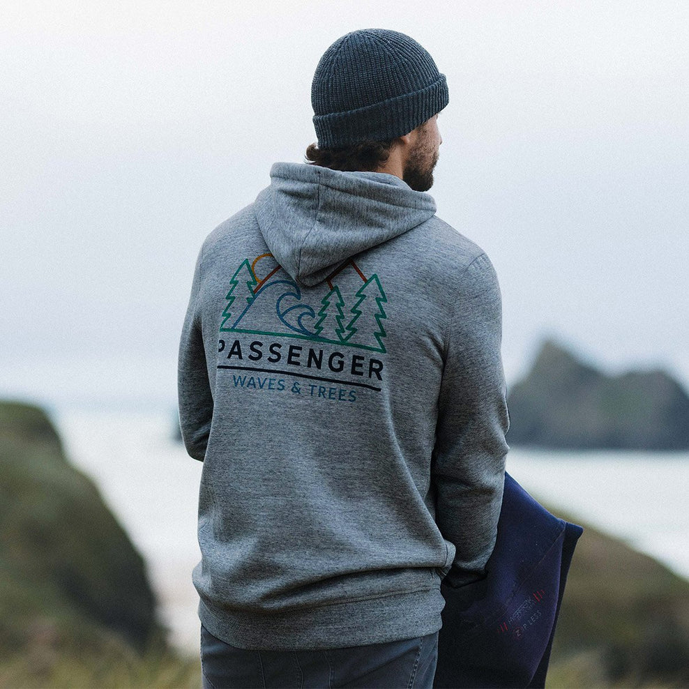 Passenger Gifford Recycled Hoodie Grey Marl