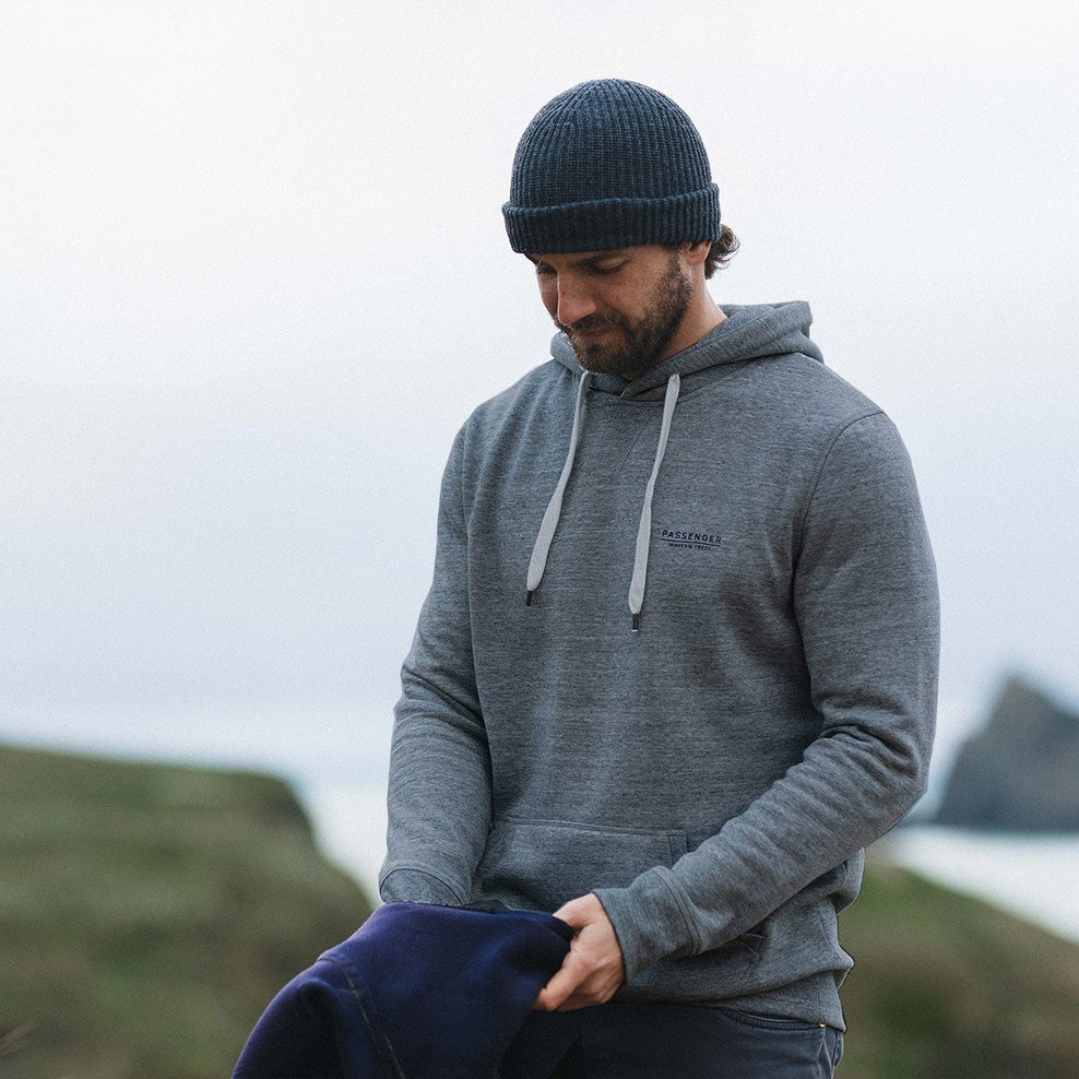 Passenger Gifford Recycled Hoodie Grey Marl