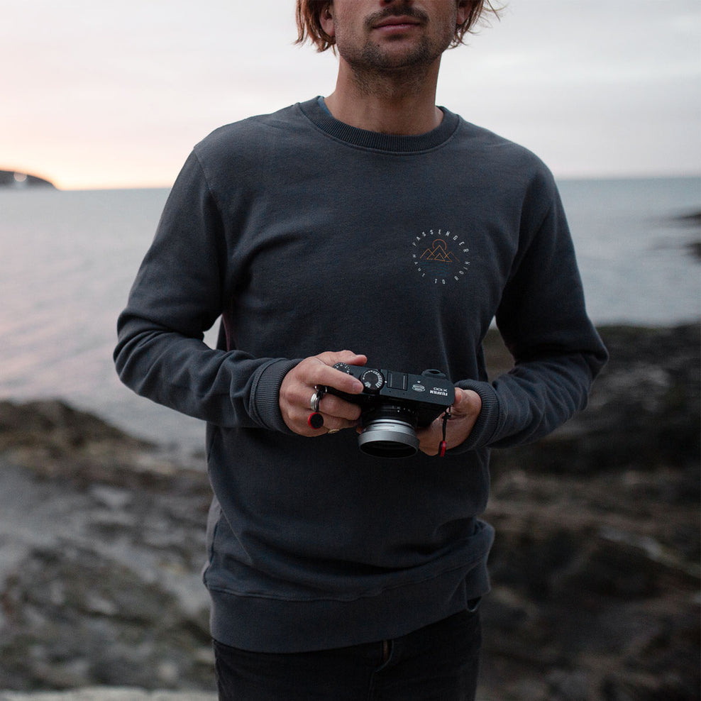 Passenger Escapism Recycled Sweatshirt Faded Black