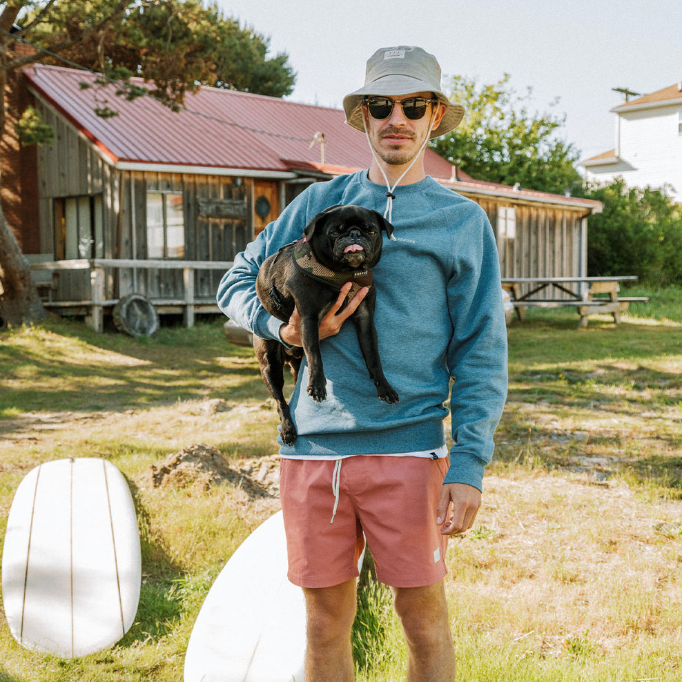 Passenger Made To Roam Recycled Sweatshirt Niagra Blue Marl